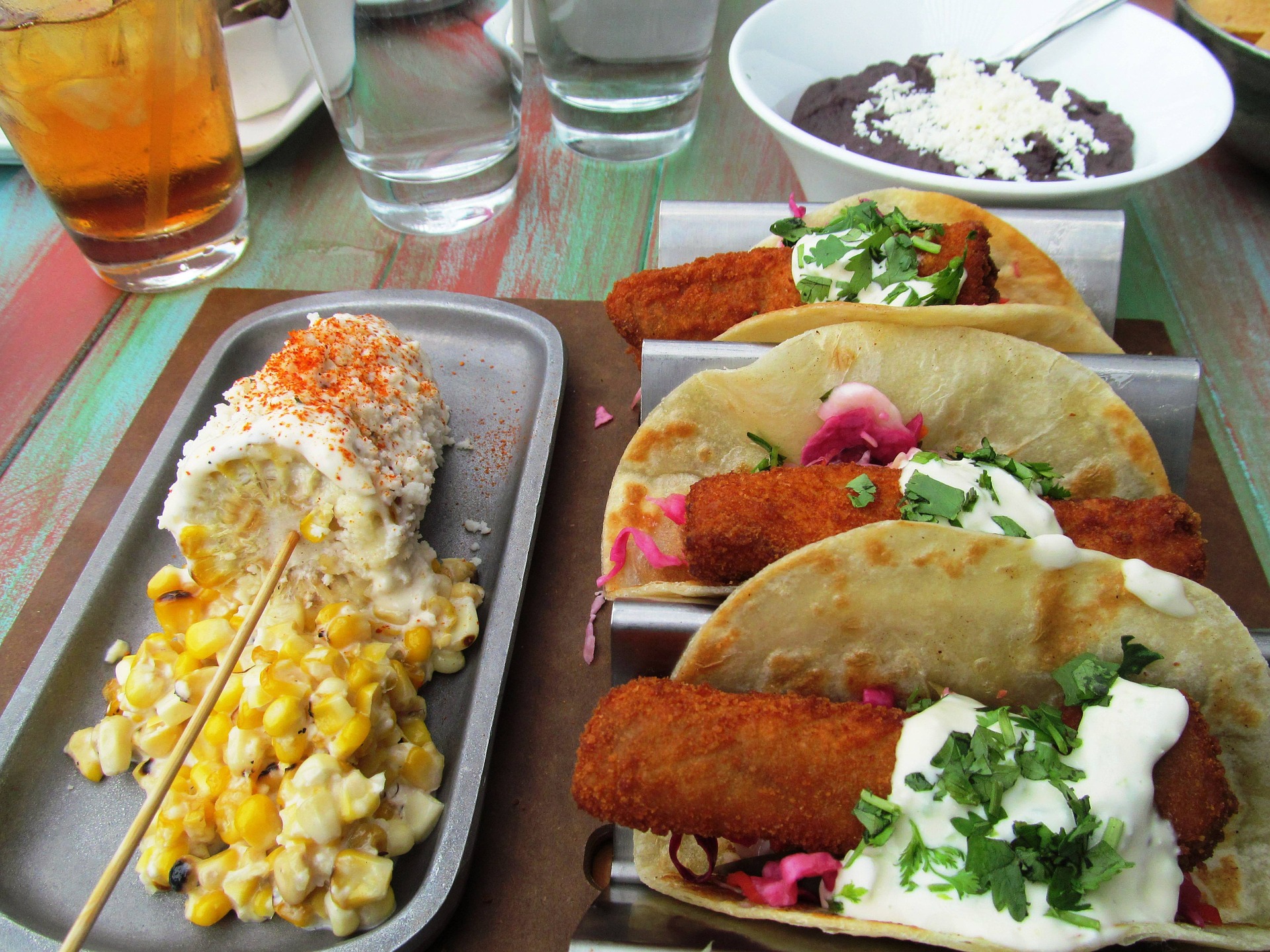 Try one of The Friendly Spot's many delicious tacos while relaxing in the afternoon sun.